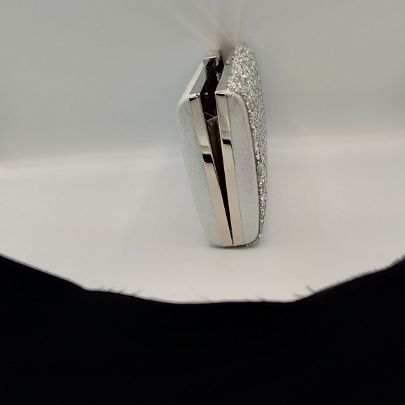 Women's gray glitter clutch bags - Picture 12 of 12